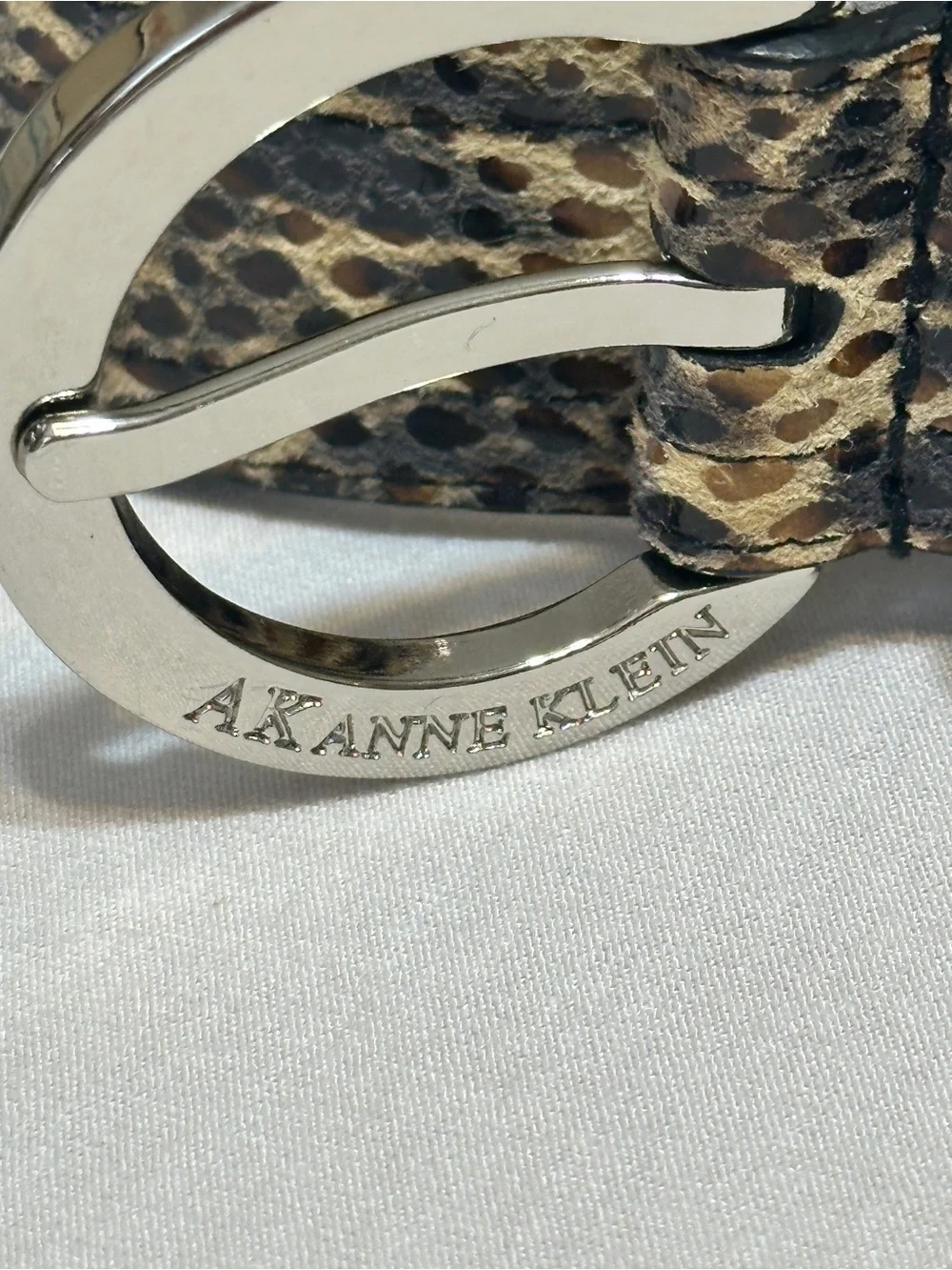 Anne Klein snakeskin-print leather belt